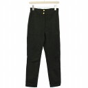 【中古】メゾンキツネ MAISON KITSUNE ワークパンツ ジップフライ 34 グリーン KWS-0750-B /TK レディース 【ベクトル 古着】 2...