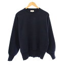 【中古】ハイク HYKE スウェット トレーナー 長袖 クルーネック ストレッチ 無地 シルク混 3 紺 ネイビー /BB メンズ 【ベクトル 古着】 2504...