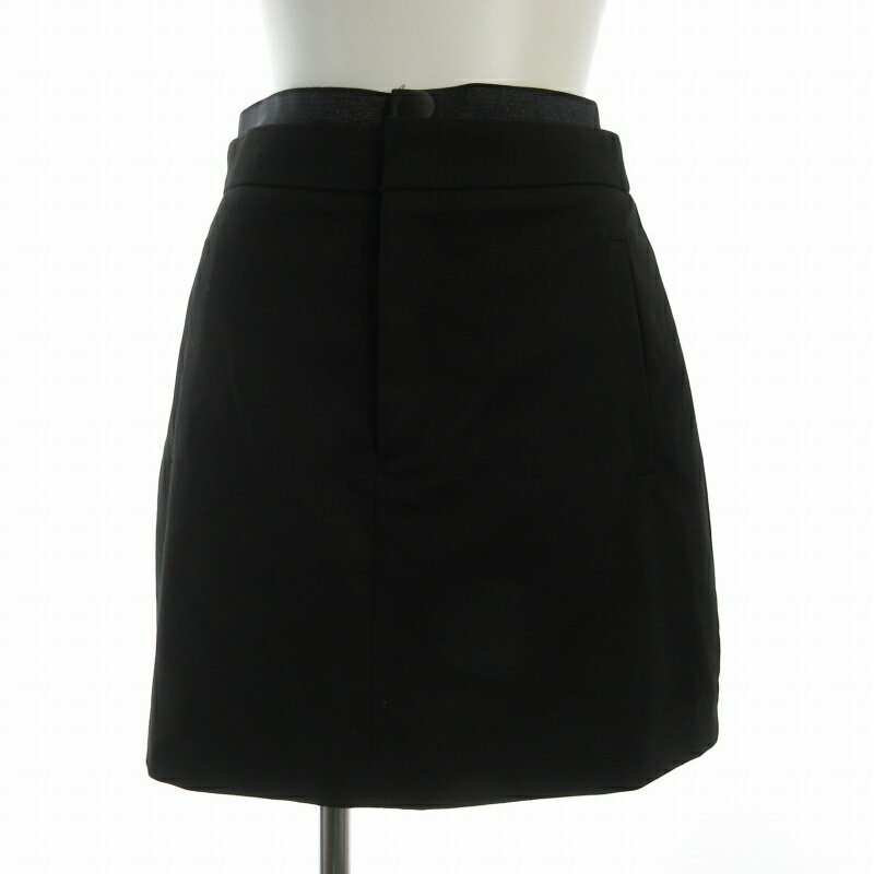 【中古】カデュネ CADUNE キュロット スカート ミニ ストライプ 36 黒 ブラック 74130120 /RO ▲H レディース 【ベクトル 古着】 250422