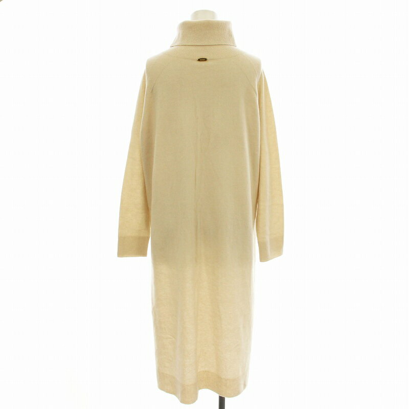 【中古】ミューズ ドゥーズィエム クラス MUSE de Deuxieme Classe ウール ニットワンピース 19-080-500-4110 ロング 長袖 ワンピース F ベージュ /☆G レディース 【ベクトル 古着】 250424