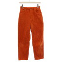 【中古】ビームス BEAMS RED CARD コーデュロイパンツ スラックス ジップフライ ストレッチ W23 オレンジ /BB レディース 【ベクトル 古着...