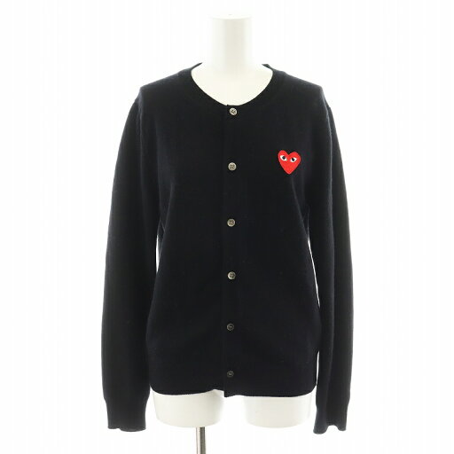 【中古】プレイコムデギャルソン PLAY COMME des GARCONS AD2017/5 カーディガン ワンポイント ウール M 黒 ブラック AZ-N007 /AN17 レディース 【ベクトル 古着】 250509 【中古】プレイコムデギャルソン PLAY COMME des GARCONS AD2017/5 カーディガン ワンポイント ウール M 黒 ブラック AZ-N007 /AN17 レディース 【ベクトル 古着】 250509