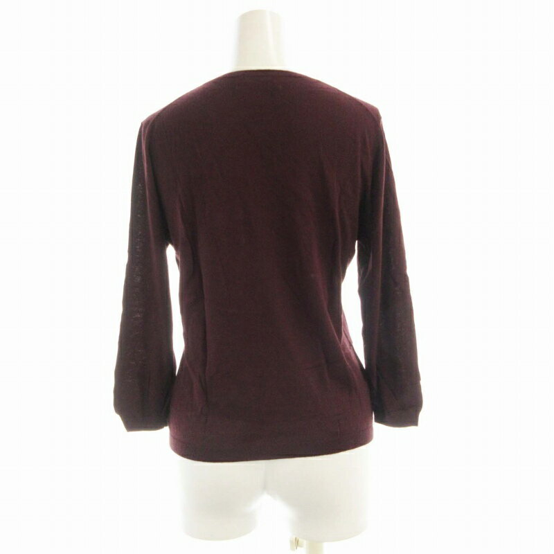 【中古】イネド INED FLANDRE 30th Anniversary ニット セーター プルオーバー 長袖 9 ボルドー 71-83170016 /RO ■MA レディース 【ベクトル 古着】 250502