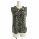 【中古】ランバン LANVIN Collection ベスト グレー ニット 38 ダークグレー 2692870 /EE レディース 【ベクトル 古着】 250512(4)