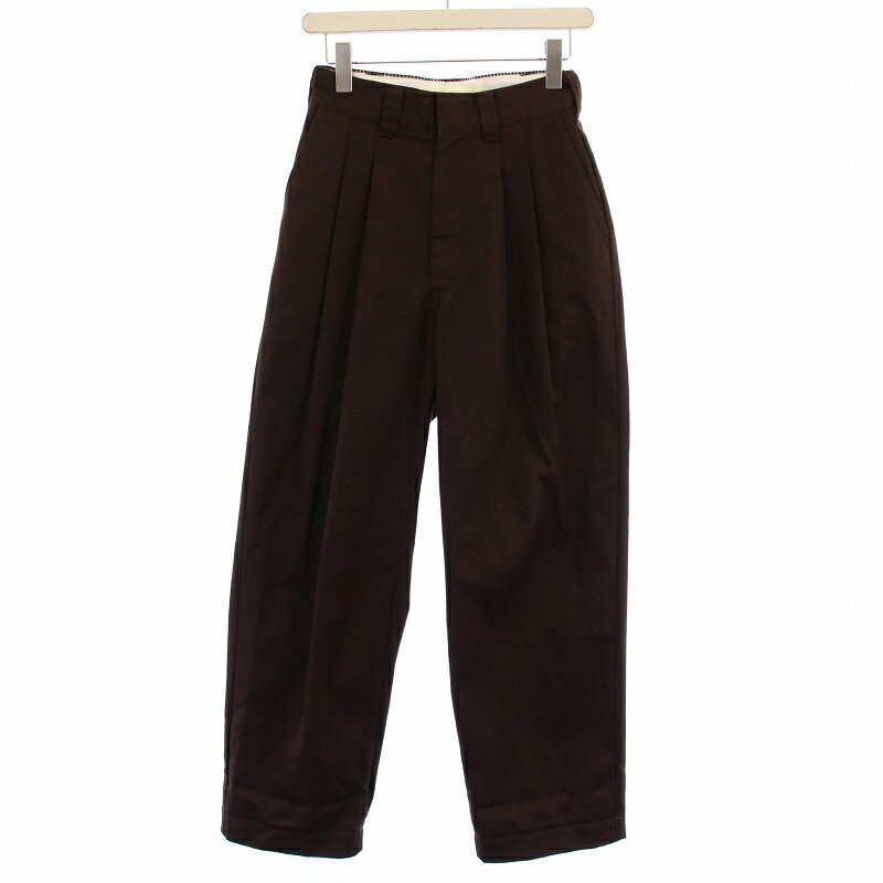 【中古】シンゾーン Shinzone TOMBOY PANTS トムボーイパンツ ジップフライ ハイウエスト 32 ブラウン 20AMSPA64 /BM レディース 【ベクトル 古着】 250508