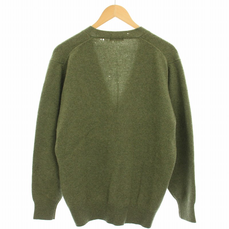 【中古】パパス Papas maniere de heming ニットカーディガン ウール カシミヤ 長袖 カーキ D0444KCD08 /HN メンズ 【ベクトル 古着】 250507