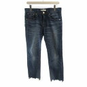 【中古】ビームス BEAMS レッドカード RED CARD Anniversary 25th デニムパンツ ジーパン ジーンズ カットオフ USED加工 24...