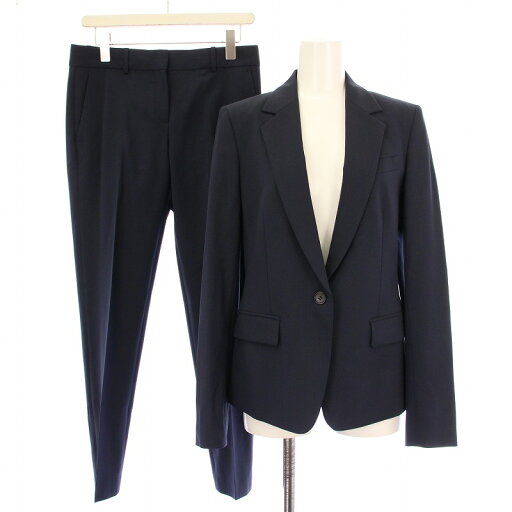 【中古】セオリー Theory TAILOR GABE N TESTRA 2B シングルスーツ セットアップ テーラードジャケット アウター 総裏地 テーパードパンツ スラックス ジップフライ ウール ストレッチ 2 紺 ネイビー 9904214 /BB レディース 【ベクトル 古着】 250514 【中古】セオリー Theory TAILOR GABE N TESTRA 2B シングルスーツ セットアップ テーラードジャケット アウター 総裏地 テーパードパンツ スラックス ジップフライ ウール ストレッチ 2 紺 ネイビー 9904214 /BB レディース 【ベクトル 古着】 250514
