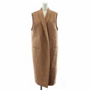 【中古】ハーヴェルスタジオ ノワール HAVEL studio NOIR 21AW W/Si FORMAL VEST ベスト ジレ ロング丈 38 ピンク 630-1211003 /AN39 レディース 【ベクトル 古着】 250513
