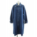 【中古】オブレクト oblekt 24SS 高山都コラボ デニムステンカラーコート ロング丈 アウター F 青 ブルー OBLO241-902 /AN44 レディース 【ベクトル 古着】 250516