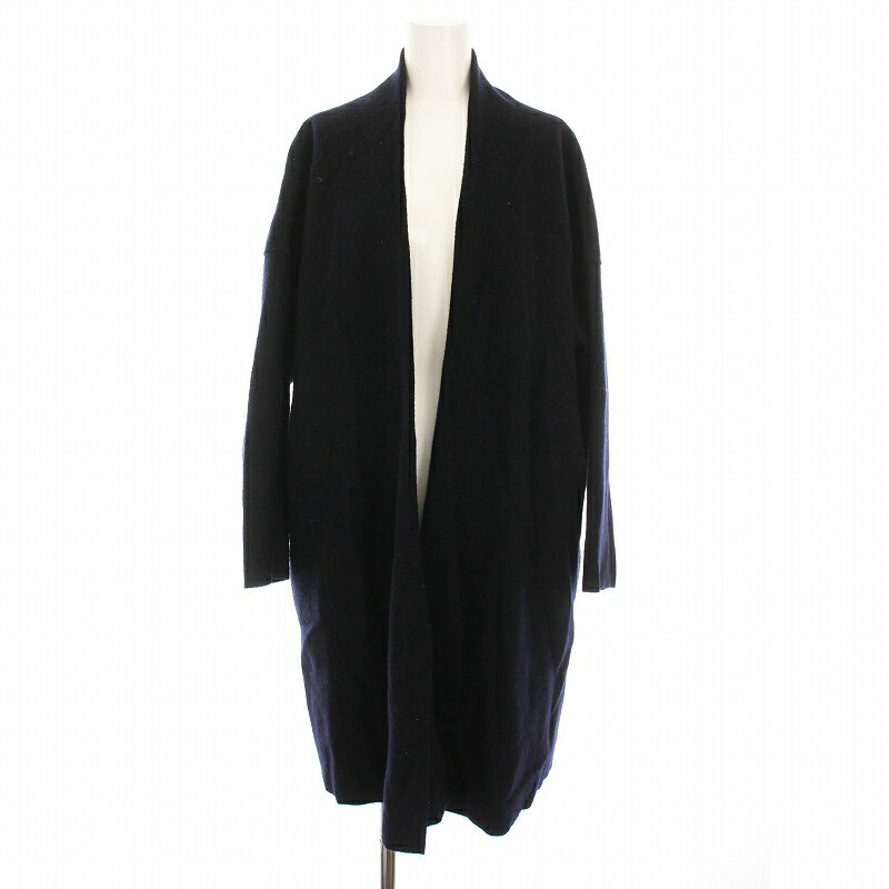 【中古】23区 オンワード樫山 ロング カーディガン ニット コート 羽織り 長袖 38 ネイビー JKWOBW0406 /YM レディース 【ベクトル 古着】 250726