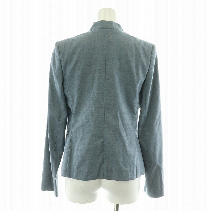 【中古】セオリー Theory スーツ セットアップ 2点セット ボックスプリーツスカート ノーカラージャケット ミニ 0 X0 ブルー 10-2104105 /NQ レディース 【ベクトル 古着】 250529