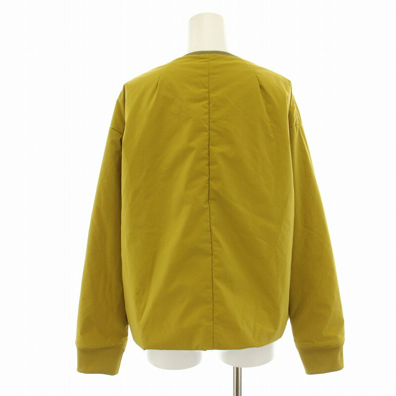 【中古】ダンスキン DANSKIN ウォームインシュレーションジャケット WARM INSULATION JACKET ノーカラーキルティングジャケット 中綿ジャケット アウター L 黄 イエロー DC39314 /YT レディース 【ベクトル 古着】 250520