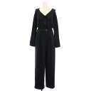 【中古】クラネ CLANE 2WAY FLAT COLLAR ALL IN ONE フラットカラーオールインワン スラックス タック 1 紺 ネイビー 14112-5122 /BB レディース 【ベクトル 古着】 250523