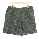 【中古】パタゴニア Patagonia BAGGIES LONG バギーズロング ショートパンツ ハーフパンツ イージー ナイロン ウエストゴム 総柄 L 緑 グリーン 58034 /BB メンズ 【ベクトル 古着】 250604(4)