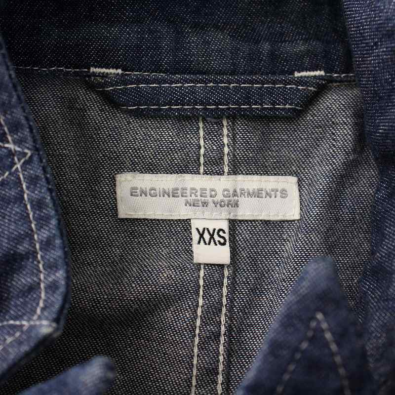【中古】エンジニアードガーメンツ Engineered Garments 24SS Bedford Jacket 8oz Cone Denim ベッドフォードジャケット デニム カバーオール アウター ピークドラペル ジグザグ ステッチワーク 刺繍 XXS インディゴ IK099 /BB メンズ 【ベクトル 古着】 250524