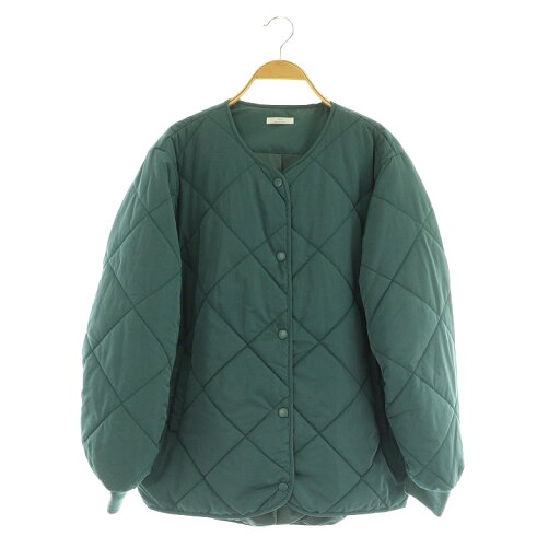 【中古】アイテムズアーバンリサーチ ITEMS URBAN RESEARCH 22AW 中綿キルティングノーカラージャケット M グリーン /MY ■OS レディース 【ベクトル 古着】 250630 【中古】アイテムズアーバンリサーチ ITEMS URBAN RESEARCH 22AW 中綿キルティングノーカラージャケット M グリーン /MY ■OS レディース 【ベクトル 古着】 250630