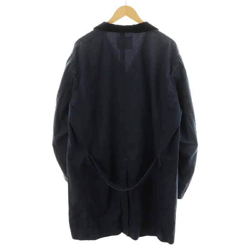 【中古】サカイ sacai ステンカラーコート ロング丈 コットン アウター 2 紺 ネイビー 18-01769M /AN12 メンズ 【ベクトル 古着】 250602