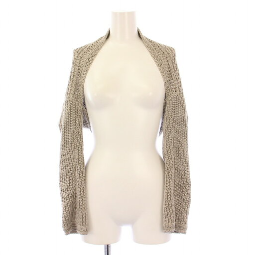 【中古】フォクシー FOXEY Vacation Bolero バケーションボレロ ニットカーディガン 長袖 ショート丈 前開きトッパー 麻 リネン F グレージュ /BB レディース 【ベクトル 古着】 250601 【中古】フォクシー FOXEY Vacation Bolero バケーションボレロ ニットカーディガン 長袖 ショート丈 前開きトッパー 麻 リネン F グレージュ /BB レディース 【ベクトル 古着】 250601