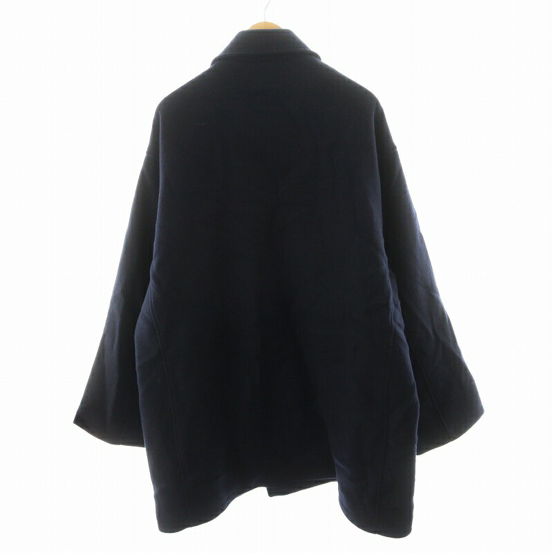 【中古】ノーティカ NAUTICA ピーコート Pコート ロング丈 ウール アウター XL 紺 ネイビー 203-1569 /AN15 メンズ 【ベクトル 古着】 250620