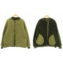 【中古】アーミーツイル ARMY TWILL 21AW Broken Twill Fleece Reversible BZ リバーシブル ブルゾン ジャケット ボア フリース L カーキ AM-21AW4008 /KU メンズ 【ベクトル 古着】 250605