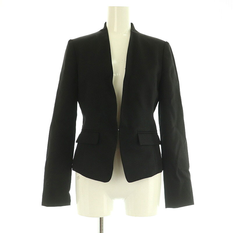 【中古】ピンキー&ダイアン ピンダイ PINKY&DIANNE スーツ セットアップ上下 ノーカラージャケット タイトスカート 36 ブラック /MY ■OS レディース 【ベクトル 古着】 250630