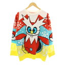 【中古】Pokemon ポケットモンスター 2023 クリスマス テツノツツミ ニット セーター 長袖 L マルチカラー /YM メンズ 【ベクトル 古着】 250607