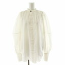【中古】ハイク HYKE 23AW T/C BALLOON SLEEVE SHIRT シャツ ブラウス 長袖 2 白 ホワイト 232-15203 /AN25 レディース 【ベクトル 古着】 250609(4)