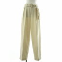 【中古】未使用品 アンタイトル UNTITLED ベルト付き 2タックパンツ スラックス 2 ホワイト 153-62310 /NQ レディース 【ベクトル 古着...