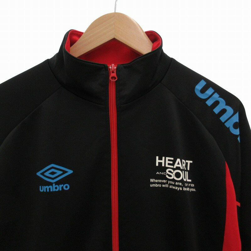 【中古】アンブロ UMBRO トラックジャケット ブルゾン ジップアップ ロゴプリント O 黒 ブラック /FF メンズ 【ベクトル 古着】 250630