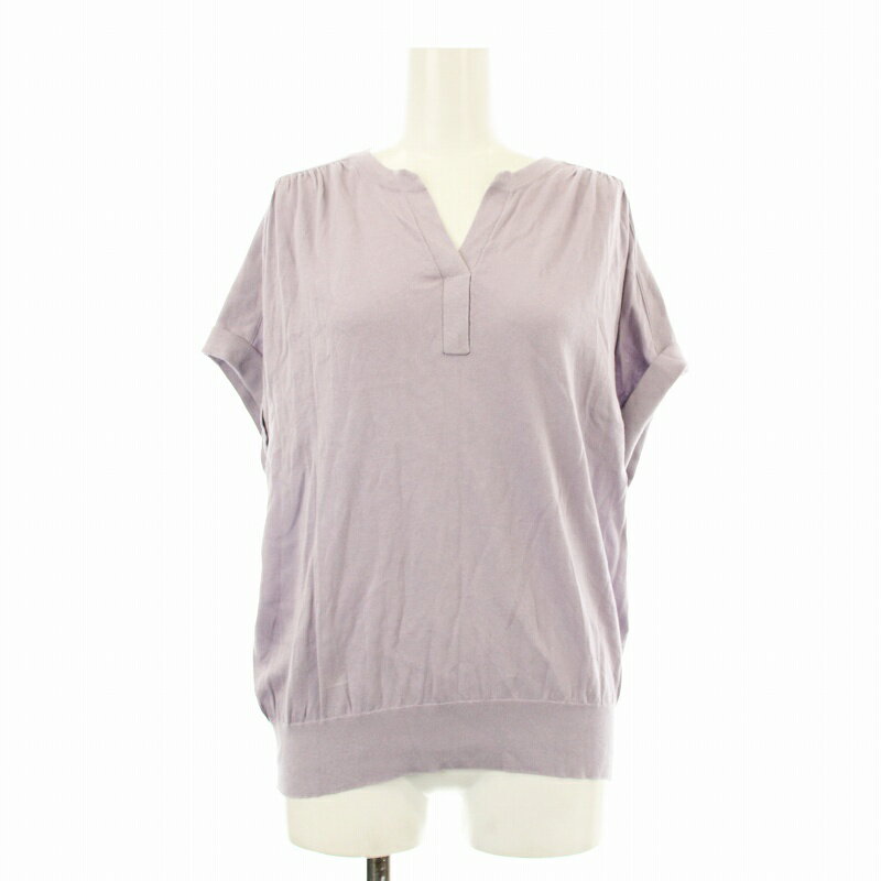 【中古】ジェイプレス J.PRESS 23SS コットンアセテート バンドカラー ニット セーター スキッパー 半..