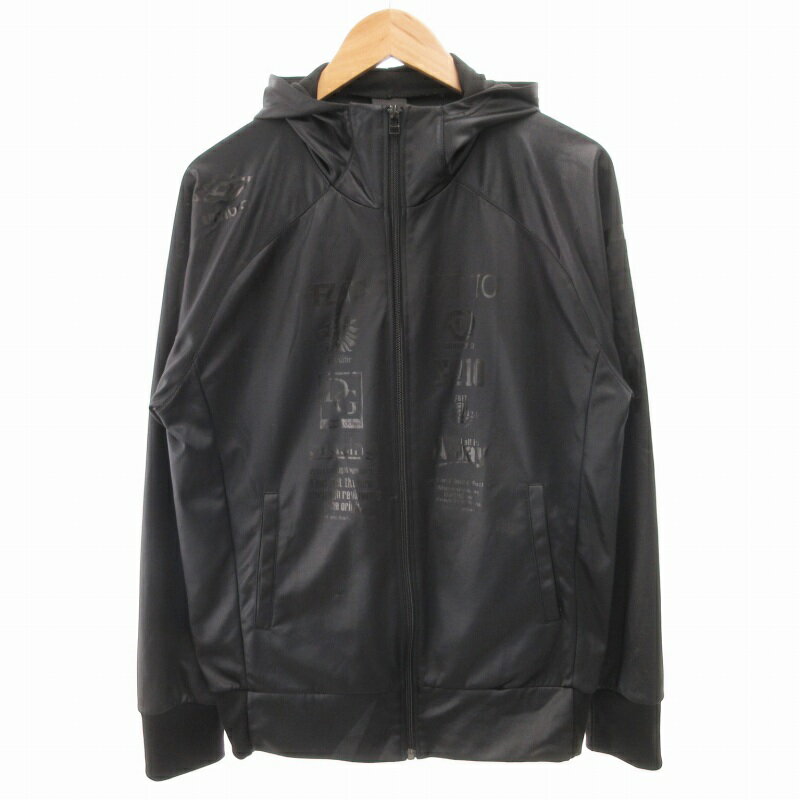 【中古】アンブロ UMBRO ジップアップパーカー ジャージ ジャケット スポーツウエア ロゴプリント 0 黒 ブラック /GV メンズ 【ベクトル 古着】 250629