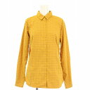 【中古】マムート MAMMUT Winter Longsleeve Shirt ウィンターロングスリーブシャツ ブラウス 長袖 レギュラーカラー チェック柄 S オレンジ 黄色 イエロー /BB レディース 【ベクトル 古着】 250621