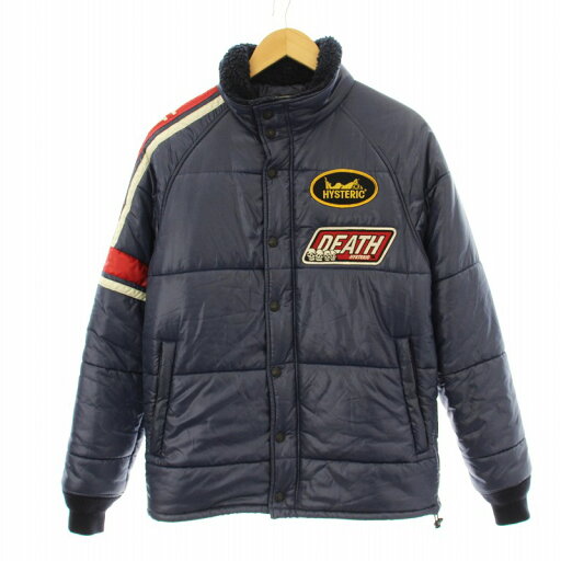 【中古】ヒステリックグラマー HYSTERIC GLAMOUR 17AW プリマロフトナイロンタフタ スタンドカラージャケット ブルゾン 中綿 ジップアップ ロゴ 刺繍 M 紺 ネイビー 02173AB06 /KU メンズ 【ベクトル 古着】 250701 【中古】ヒステリックグラマー HYSTERIC GLAMOUR 17AW プリマロフトナイロンタフタ スタンドカラージャケット ブルゾン 中綿 ジップアップ ロゴ 刺繍 M 紺 ネイビー 02173AB06 /KU メンズ 【ベクトル 古着】 250701