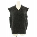 【中古】トゥデイフル TODAYFUL 22AW Mottle Yarn Knit Vest モトルヤーンニットベスト プルオーバー Vネック ウール混 アルパカ混 F チャコールグレー 12220520 /KU レディース 【ベクトル 古着】 250706