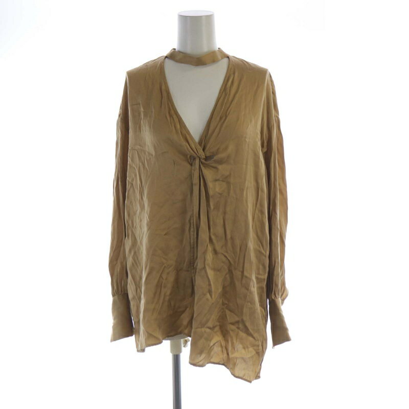 【中古】ラウタシー LAUTASHI シャツ ブラウス 長袖 F ベージュ lau fw18 19 /RO レディース 【ベクトル 古着】 250710