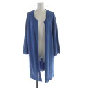 【中古】ヒロココシノ HIROKO KOSHINO カーディガン ニット ロング トッパー 長袖 38 青 ブルー RHFGB-25490 /RO レディース 【ベクトル 古着】 250711