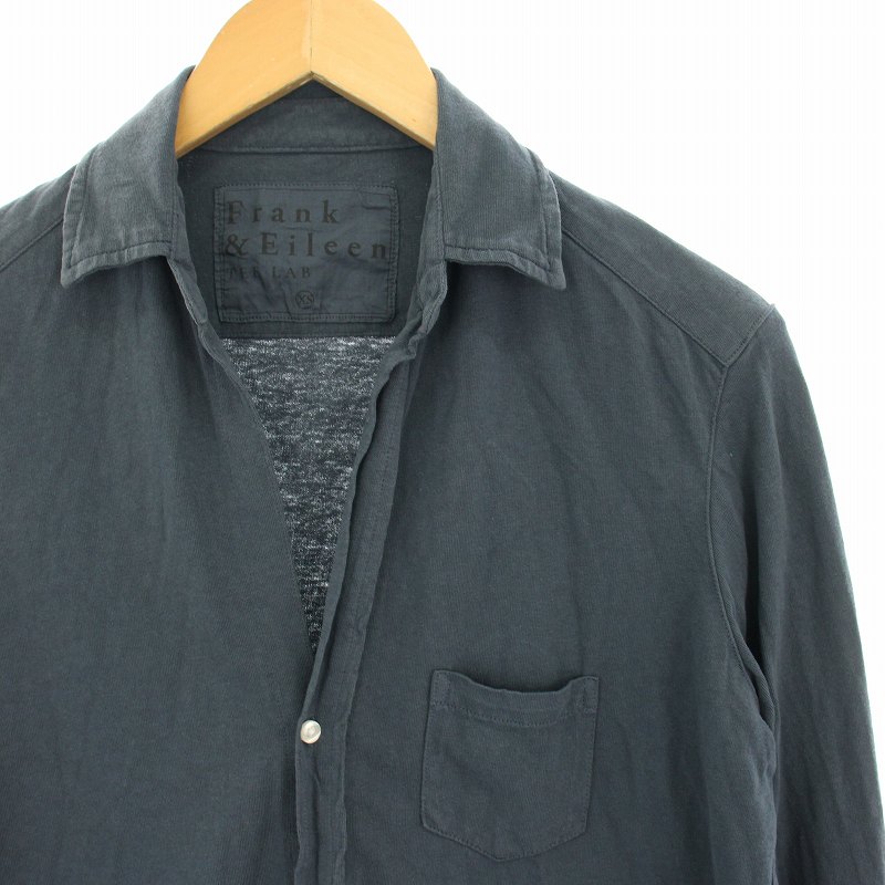 【中古】フランク&アイリーン Frank&Eileen LABE ILEEN オープンカラーシャツ カジュアルシャツ 長袖 XS 青 ブルー 2910900062 /HN メンズ 【ベクトル 古着】 250709
