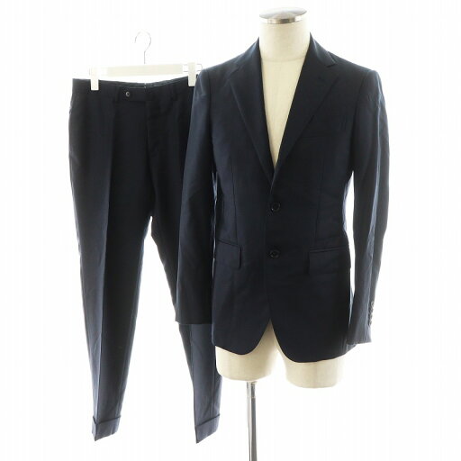 【中古】ビームス BEAMS カスタムテーラー Custom Tailor スーツ テーラードジャケット シングル パンツ スラックス ウール 紺 ネイビー /AN50 メンズ 【ベクトル 古着】 250717 【中古】ビームス BEAMS カスタムテーラー Custom Tailor スーツ テーラードジャケット シングル パンツ スラックス ウール 紺 ネイビー /AN50 メンズ 【ベクトル 古着】 250717