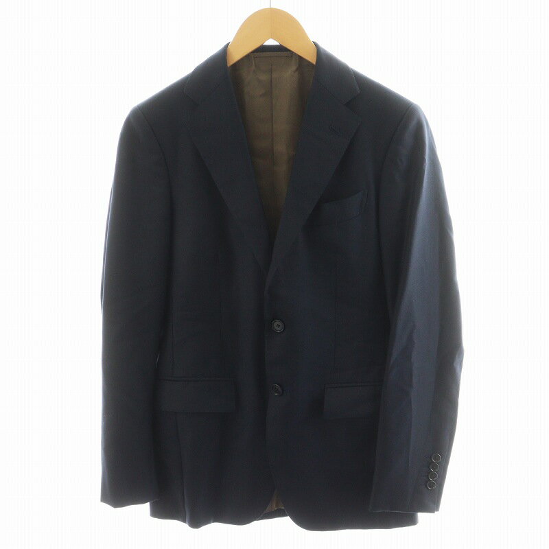 【中古】ビームス BEAMS カスタムテーラー Custom Tailor スーツ テーラードジャケット シングル パンツ スラックス ウール 紺 ネイビー /AN50 メンズ 【ベクトル 古着】 250717