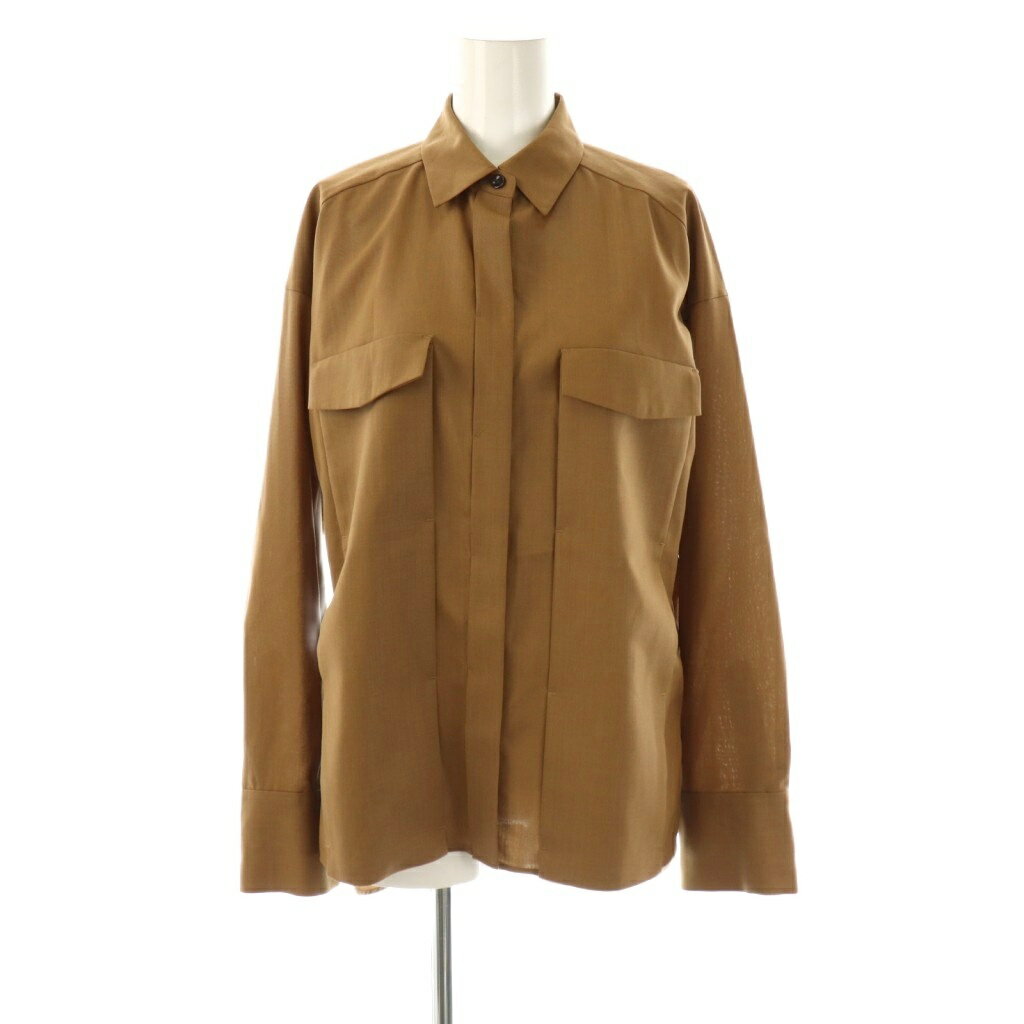 【中古】ボッシュ BOSCH シャツ ブラウス 長袖 36 ブラウン /ES レディース 【ベクトル 古着】 250808