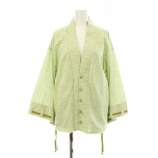 【中古】ソウソウ SOU SOU KYOTO カーディガン 羽織り 長袖 ワイドスリーブ Vネック 麻 リネン SS 緑 グリーン /KU レディース 【ベクトル 古着】 250717 【中古】ソウソウ SOU SOU KYOTO カーディガン 羽織り 長袖 ワイドスリーブ Vネック 麻 リネン SS 緑 グリーン /KU レディース 【ベクトル 古着】 250717