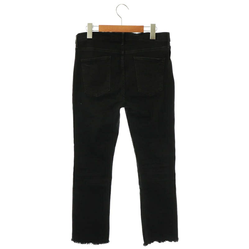 【中古】ドゥーズィエムクラス DEUXIEME CLASSE デニムパンツ テーパード ジッパーフライ コットン 38 黒 /NR ■OS レディース 【ベクトル 古着】 250802 2