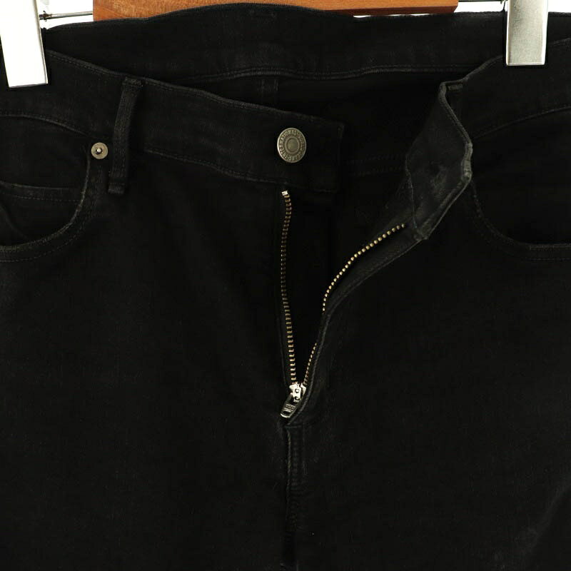 【中古】ドゥーズィエムクラス DEUXIEME CLASSE デニムパンツ テーパード ジッパーフライ コットン 38 黒 /NR ■OS レディース 【ベクトル 古着】 250802 3