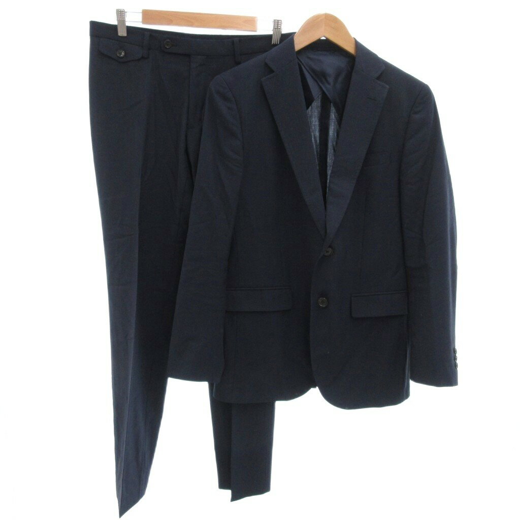 【中古】ザ・スーツカンパニー THE SUIT COMPANY シングルスーツ セットアップ スラックス テーラードジャケット 2B 紺 ネイビー /BS メンズ 【ベクトル 古着】 250913