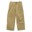 【中古】ジュンヤワタナベ JUNYA WATANABE COMME des GARCONS AD2008 ワイドパンツ タック ジップフライ XS ベージュ J...