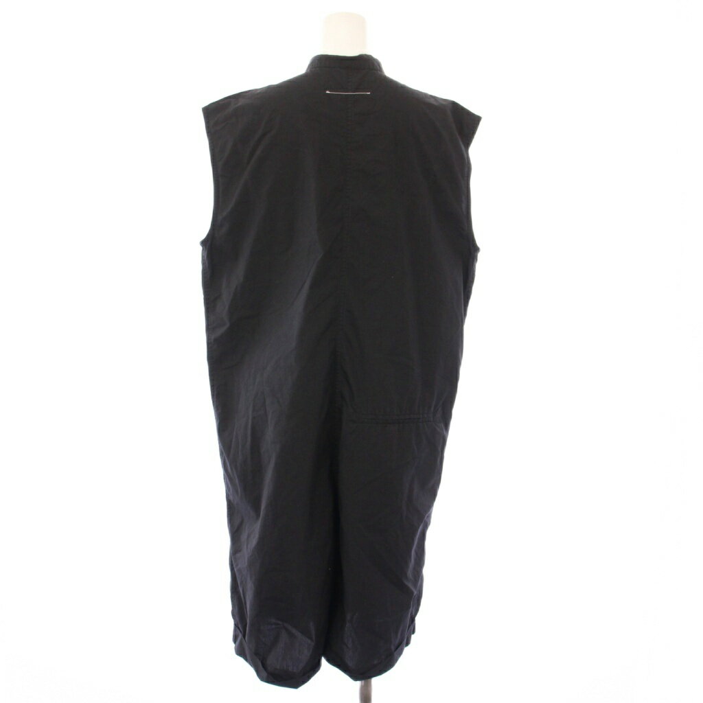 【中古】エムエムシックス メゾンマルジェラ MM6 Maison Margiela オールインワン ジャンプスーツ ノースリーブ クロップド丈 36 黒 S32FP0074 /KH レディース 【ベクトル 古着】 250808