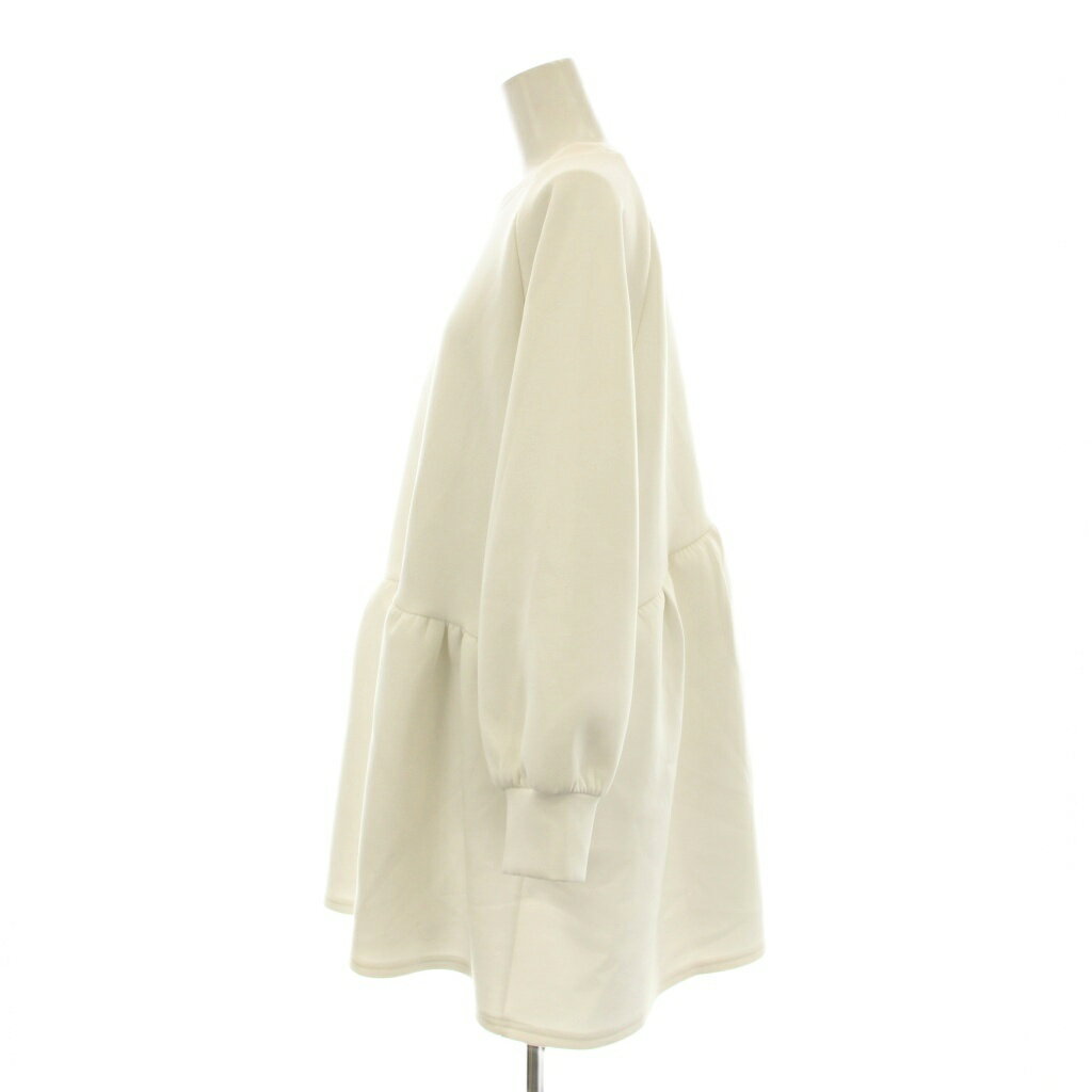 【中古】コエル COEL ダンボールスウェット チュニック ワンピース ミニ フレア 長袖 クルーネック F 白 ホワイト 182405007 /KU レディース 【ベクトル 古着】 250821