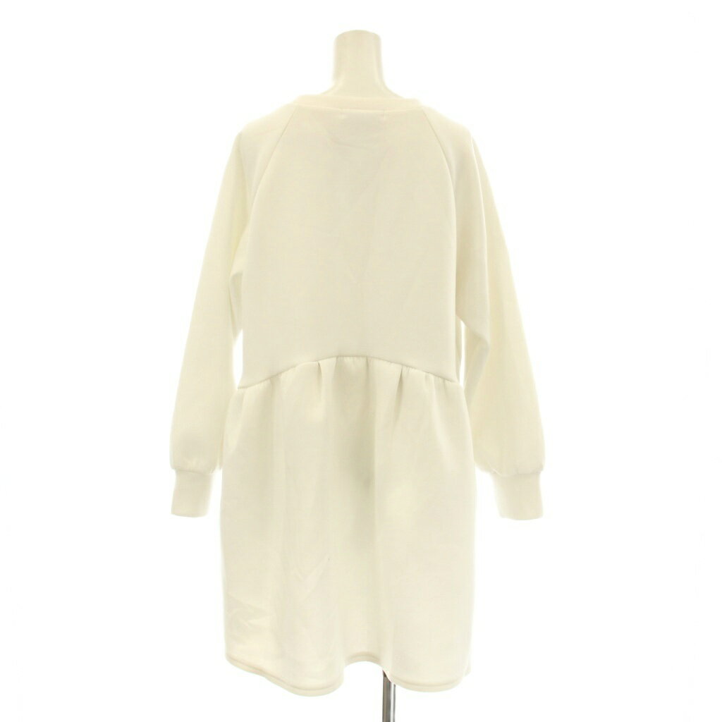 【中古】コエル COEL ダンボールスウェット チュニック ワンピース ミニ フレア 長袖 クルーネック F 白 ホワイト 182405007 /KU レディース 【ベクトル 古着】 250821