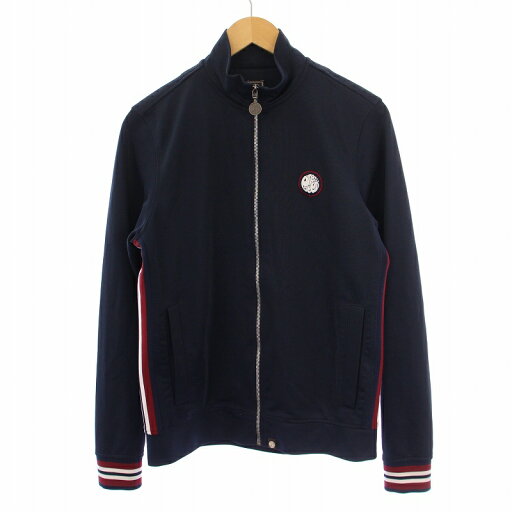 【中古】プリティーグリーン Pretty Green トラックジャケット ジップアップ ハイネック ロゴ 3 紺 /BM メンズ 【ベクトル 古着】 250731 【中古】プリティーグリーン Pretty Green トラックジャケット ジップアップ ハイネック ロゴ 3 紺 /BM メンズ 【ベクトル 古着】 250731